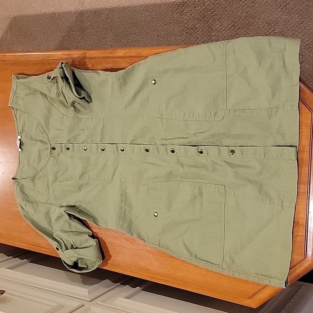 Sage Green Linen Dress